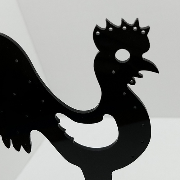 Rooster Chicken Jewelry Holder 6" Tall Holds 16 - Picture 3 of 3